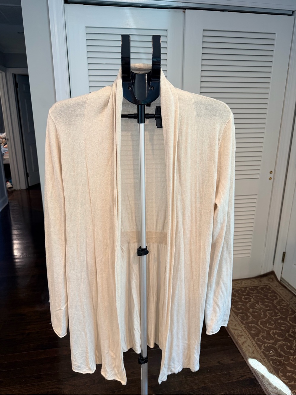 Lightweight Open Front Cream Cardigan